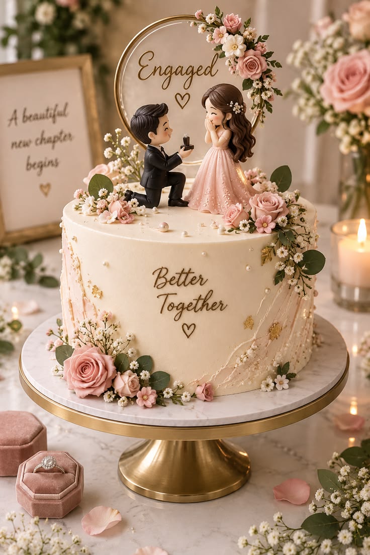 Yummy Sweety Engagement Cakes